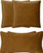 Atmosphera Bank/sierkussens Sophia - set 4x - Goud/bruin - polyester - met rits