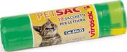 Virosac - Petsac - Duurzame en druppelvrije zakken van 84 x 35 cm, ideaal voor kattenbakvulling, uitgerust met 4 praktische afneembare handgrepen, 10 rolzakken, groen