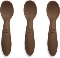 Nuuroo Ella Siliconen Baby Lepels - 3 stuks - Dark Oak