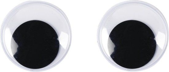 Rayher Hobby 20x Wiebel oogjes/googly eyes 30 mm - Plastic beweegbare oogjes - Hobby/knutsel materiaal