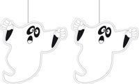 Merkloos / Sans marque Bellatio Decorations Halloween spook decoratie wit 30 cm - Set van 2x stuks