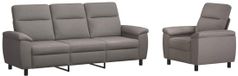 vidaXL Canapé 2 pcs Taupe Tissu