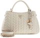 GUESS Cheryl Triple Compartment Satchel Stone crème Handtas