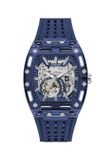 Guess Phoenix Analoge Kwartshorloge Blauw Kast Gemaakt Van 100% Polycarbonaat En Een Armband Van 100% Siliconen 42 GW1073G1, GW1073G2