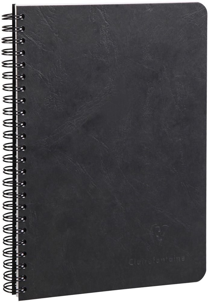 Clairefontaine Quaderno Age Bag medium squared notebook. Black