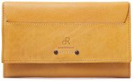 dR Amsterdam Dames Portemonnee Overslag RFID Leer Geel 93159
