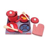 Melissa & Doug Luxe set met houten keukenaccessoires - Potten en pannen