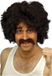 Smiffys Retro Pruik en Snor - Bruin