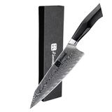 KENSAKI Damascus Steel Chef Mes Japanse stijl gemaakt van 67 lagen Damascus staal — Kona Serie