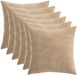 vidaXL - Kussensloop - 6 stuks - HEERLEN - Taupe - 40 x 40 cm - Chenille Stof