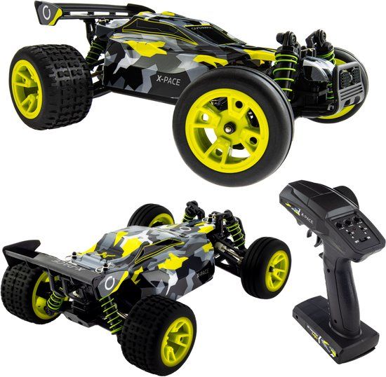 Overmax X-Pace RC Auto - Schaal 1:18 - 100m Bereik - 30 km/u Snelheid - 4x4 - LED - 30 Min. Gebruik
