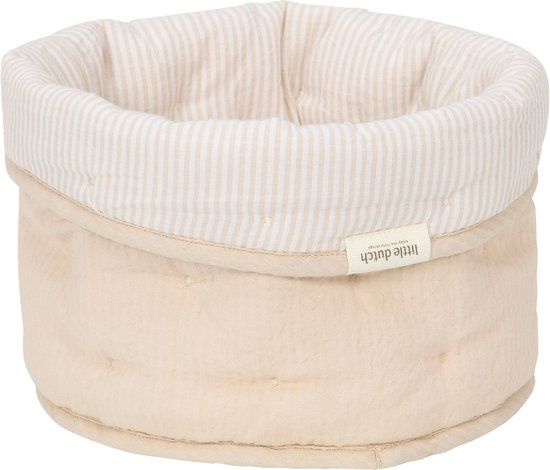 Little Dutch Pure Commodemandje Klein - Soft Beige Streep