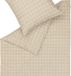 SCHÖNER WOHNEN Ensemble de literie en flanelle – à carreaux beige – 155x220 cm + 80x80 cm
