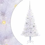 vidaXL Kunstkerstboom met 150 LED Wit 120 cm PVC en Staal