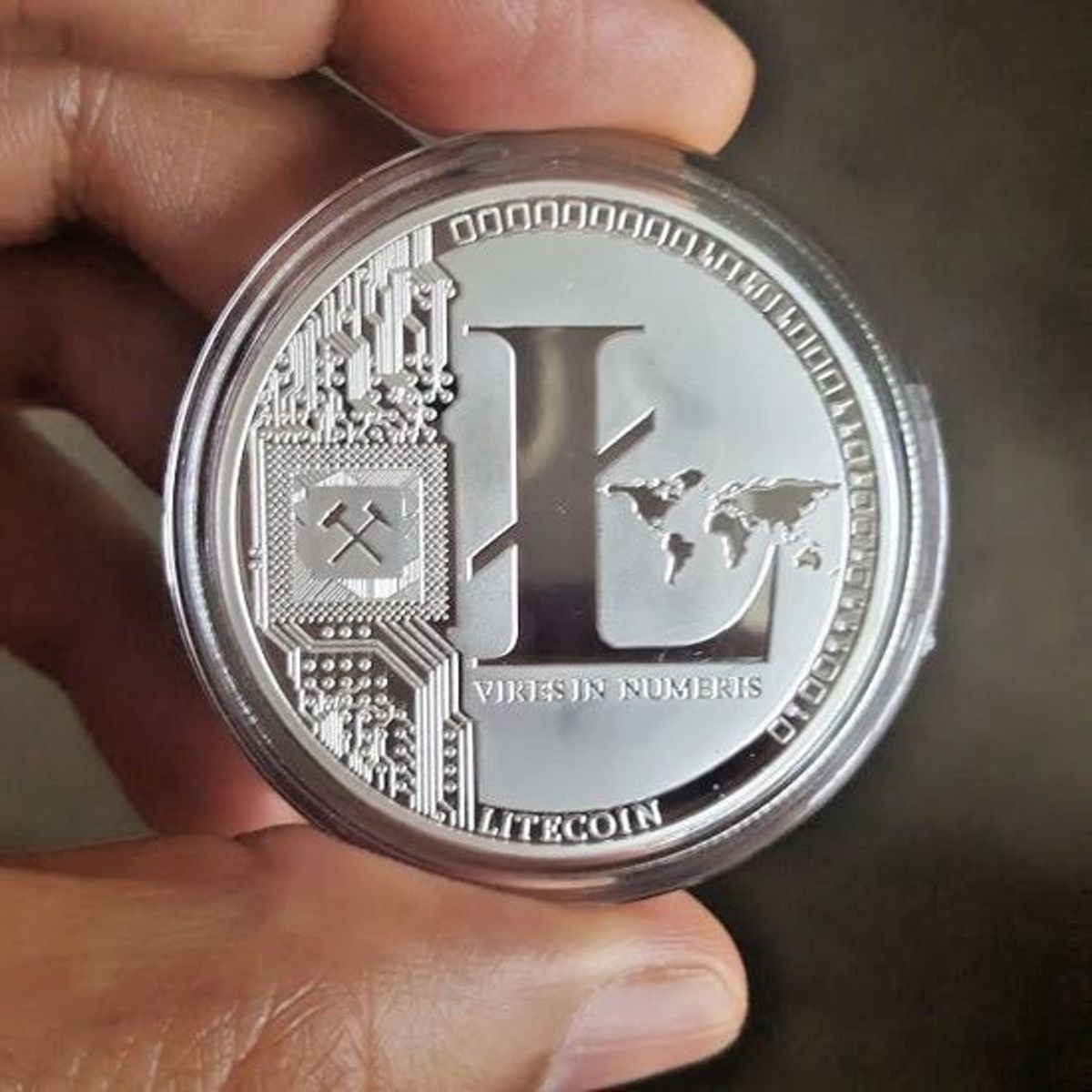 Ziecro Zilveren kleur Litecoin Souvenir Munt