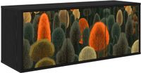 vidaXL Wandmontage TV-meubel ZAANDAM 102 x 33 x 40 cm Zwart eiken