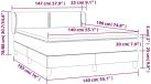 vidaXL Boxspring met matras fluweel donkergrijs 140x190 cm