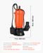 Pompe immergée pour eaux usées 1500W - Débit 22800 l/h - Hauteur de refoulement 18 m - Interrupteur à flotteur automatique - Fonte - Pour piscine, étang, zones inondées
