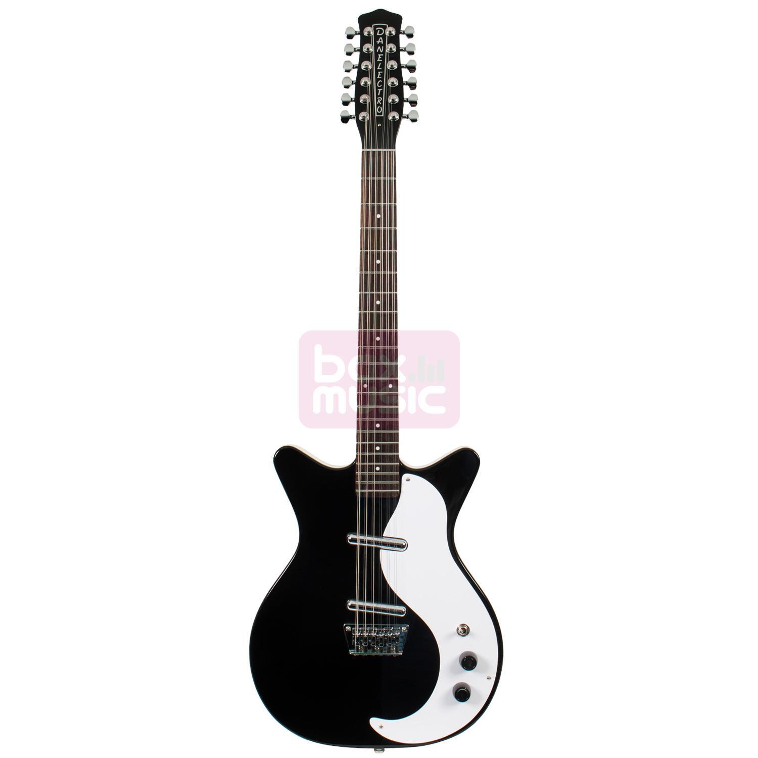 Danelectro DC59 Black 12-snarige elektrische gitaar