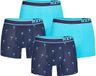 Happy Shorts Boxershorts 'Palms' bleu / bleu clair