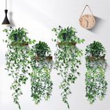 Unyqoos Set van 4 réaliste artificielles plantes suspendues