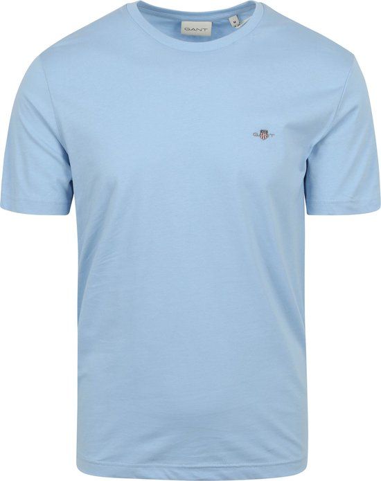 Gant Shield Logo T-shirt - Men - Light Blue - Size L - Regular Fit