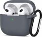 CoolGadget AirPods 3 Housse de protection en silicone avec mousqueton, étui Soft Touch, antichoc, antidérapant, protection 360°, chargement sans fil