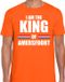 Bellatio Decorations Shoppartners Bv Koningsdag t-shirt I am the King of Amersfoort - Oranje - Heren - Maat S