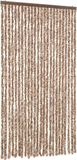 vidaXL Vliegengordijn, beige en donkerbruin, 100 x 200 cm, chenille