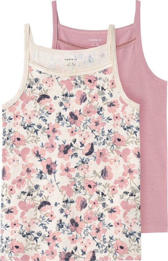 NAME IT NKFSTRAP TOP 2P NOSTALGIA FLOWER Meisjes Ondergoed - Maat 158/164