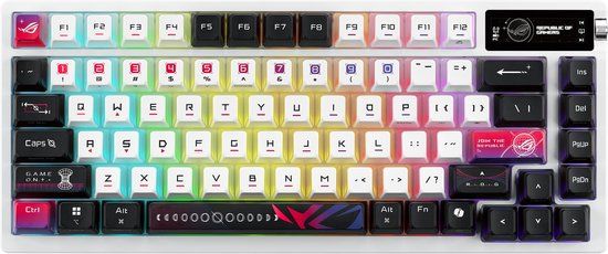ASUS ROG Azoth X - Bedraad & draadloos - ROG NX - QWERTY - US internationaal - RGB - zwart/wit