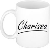 Bellatio Decorations Shoppartners Bv Charissa Naam koffiemok - beker - met sierlijke letters - wit