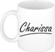Bellatio Decorations Shoppartners Bv Charissa Naam koffiemok - beker - met sierlijke letters - wit