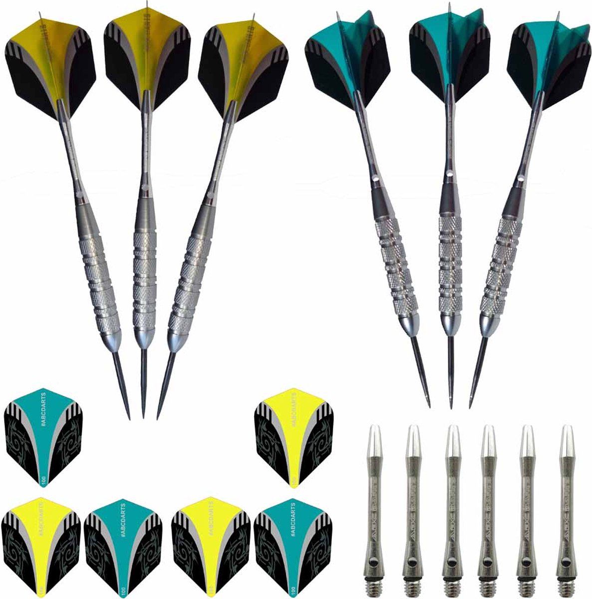 ABC Darts - Silver Brass Dartpijlen - 23 gram - 2 sets