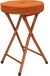 Home & Styling Bijzet krukje/stoel - Opvouwbaar - Bruin - Ribcord - D33 x H49 cm