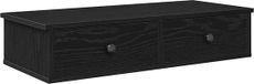 vidaXL Wandschap met lades 80x31x17 cm bewerkt hout zwart