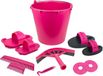 Vplast Accessoires voor badkamer en douche, 10-delig, in marineblauwe emmer