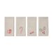 Broste Copenhagen Serviette en tissu Fryd 45x45 cm 4 pièces Light warm grey-red