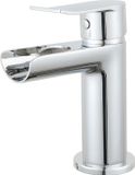 BES LED Leoni Waterval Wastafelmengkraan Opbouw Rond Chroom