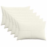 vidaXL Kussensloop 6 pcs ALMELO Crèmekleurig 40 x 60 cm corduroy