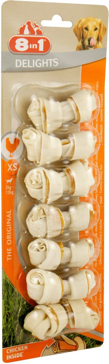 8in1 Gebr. De Boon Delights kipkluiven - Hondensnack - XS - 7 stuks