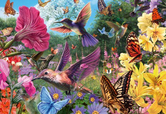 Ravensburger Puzzel Dieren Wellness Kolibries en Vlinders 200 Stukjes