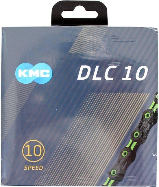 KMC DLC 10 - Fietsketting - Groen/Zwart - 10-speed