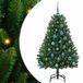 vidaXL Kunstkerstboom 150 cm 150 LED's Warmwit PVC en Staal Groen
