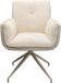 Kare Design Hilla Draaistoel met armleuningen, creme, stof, polyester, beige, 64x64x85 cm