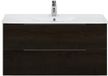 BES LED Seville Badmeubelset 100 cm - Black Oak Edge Greep - Wastafel Enjoy