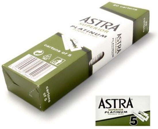 Astra Superior Platinum Stainless scheermesjes - Double Edge Blade - RVS - 100 stuks