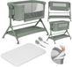 Lionelo Leonie Plus Co-Sleeper 3in1 – Aanschuifbed, Wieg & Vrijstaand Babybed vanaf Geboorte – Groen