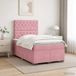 vidaXL Boxspringbed met matras Roze 120 x 200 cm Fluweel