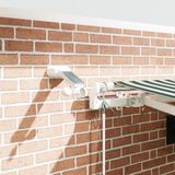 vidaXL Elektrisch zonnescherm met LED en sensor 4,5 x 3,5 m Groen Polyester